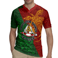 Papua New Guinea East Sepik Province Rugby Jersey Tribal Crocodile Birds of Paradise Melanesian Tattoo LT03 - Polynesian Pride