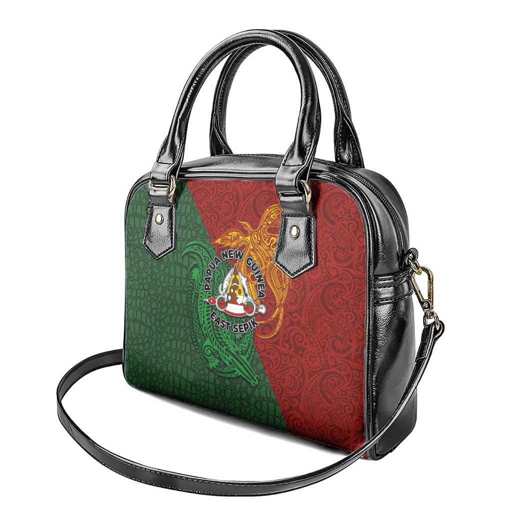 Papua New Guinea East Sepik Province Shoulder Handbag Tribal Crocodile Birds of Paradise Melanesian Tattoo LT03 - Polynesian Pride