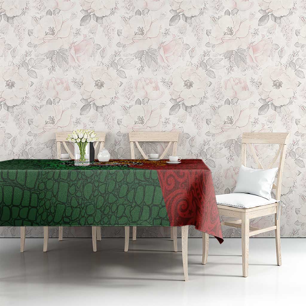 Papua New Guinea East Sepik Province Tablecloth Tribal Crocodile Birds of Paradise Melanesian Tattoo LT03 - Polynesian Pride