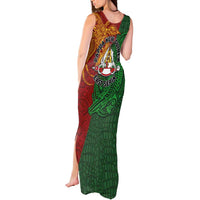 Papua New Guinea East Sepik Province Tank Maxi Dress Tribal Crocodile Birds of Paradise Melanesian Tattoo LT03 - Polynesian Pride