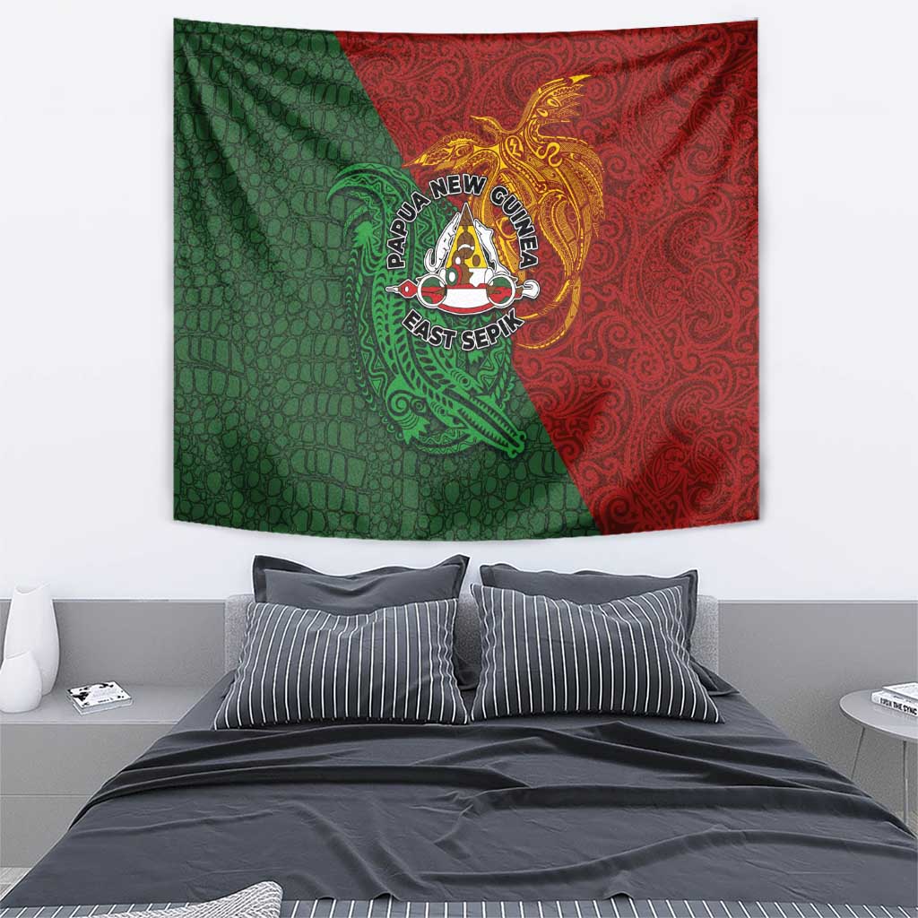 Papua New Guinea East Sepik Province Tapestry Tribal Crocodile Birds of Paradise Melanesian Tattoo LT03 - Polynesian Pride