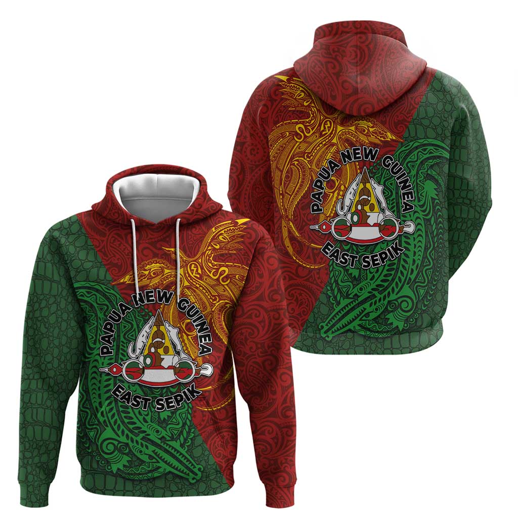 Papua New Guinea East Sepik Province Zip Hoodie Tribal Crocodile Birds of Paradise Melanesian Tattoo LT03 - Polynesian Pride