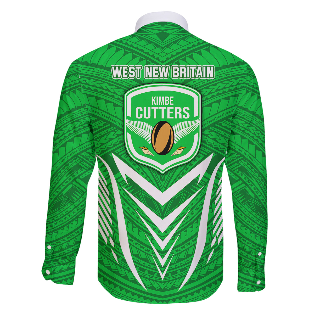 Kimbe Cutters Rugby Family Matching Off Shoulder Maxi Dress and Hawaiian Shirt Papua New Guinea Polynesian Tattoo Green Version LT03 - Polynesian Pride