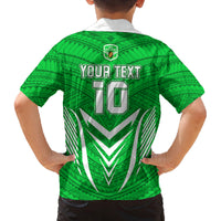 Custom Kimbe Cutters Rugby Family Matching Tank Maxi Dress and Hawaiian Shirt Papua New Guinea Polynesian Tattoo Green Version LT03 - Polynesian Pride