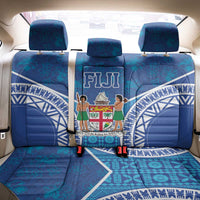Fiji Day Back Car Seat Cover Fijian Masi Tribal Hibiscus Tattoo and Tapa Pattern LT03 - Polynesian Pride