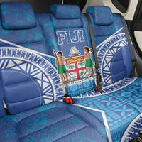 Fiji Day Back Car Seat Cover Fijian Masi Tribal Hibiscus Tattoo and Tapa Pattern LT03 - Polynesian Pride