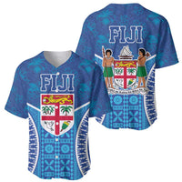 Fiji Day Baseball Jersey Fijian Masi Tribal Hibiscus Tattoo and Tapa Pattern LT03 - Polynesian Pride