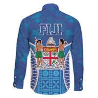Fiji Day Family Matching Long Sleeve Bodycon Dress and Hawaiian Shirt Fijian Masi Tribal Hibiscus Tattoo and Tapa Pattern LT03 - Polynesian Pride