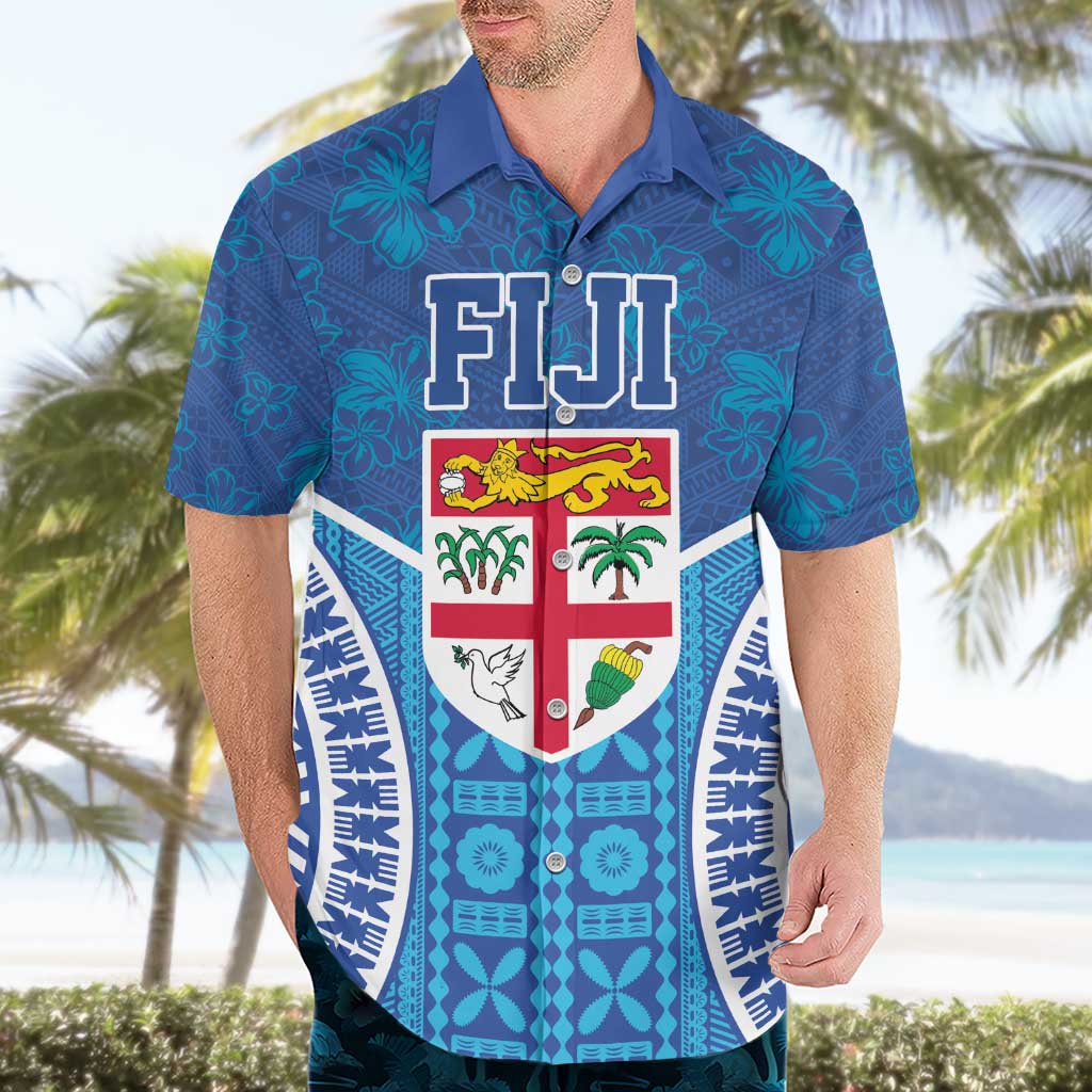 Fiji Day Hawaiian Shirt Fijian Masi Tribal Hibiscus Tattoo and Tapa Pattern LT03 - Polynesian Pride