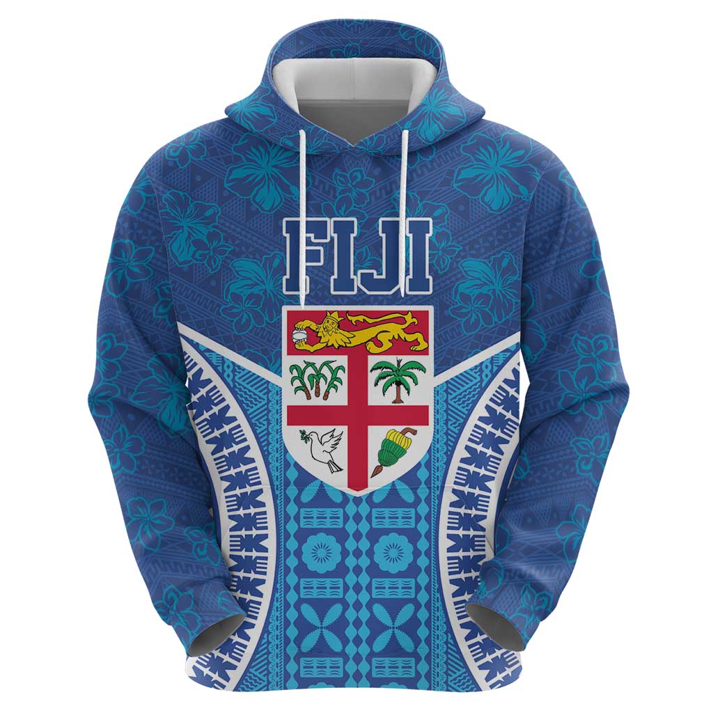 Fiji Day Hoodie Fijian Masi Tribal Hibiscus Tattoo and Tapa Pattern LT03 - Polynesian Pride