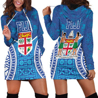Fiji Day Hoodie Dress Fijian Masi Tribal Hibiscus Tattoo and Tapa Pattern LT03 - Polynesian Pride
