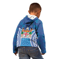 Fiji Day Kid Hoodie Fijian Masi Tribal Hibiscus Tattoo and Tapa Pattern LT03 - Polynesian Pride