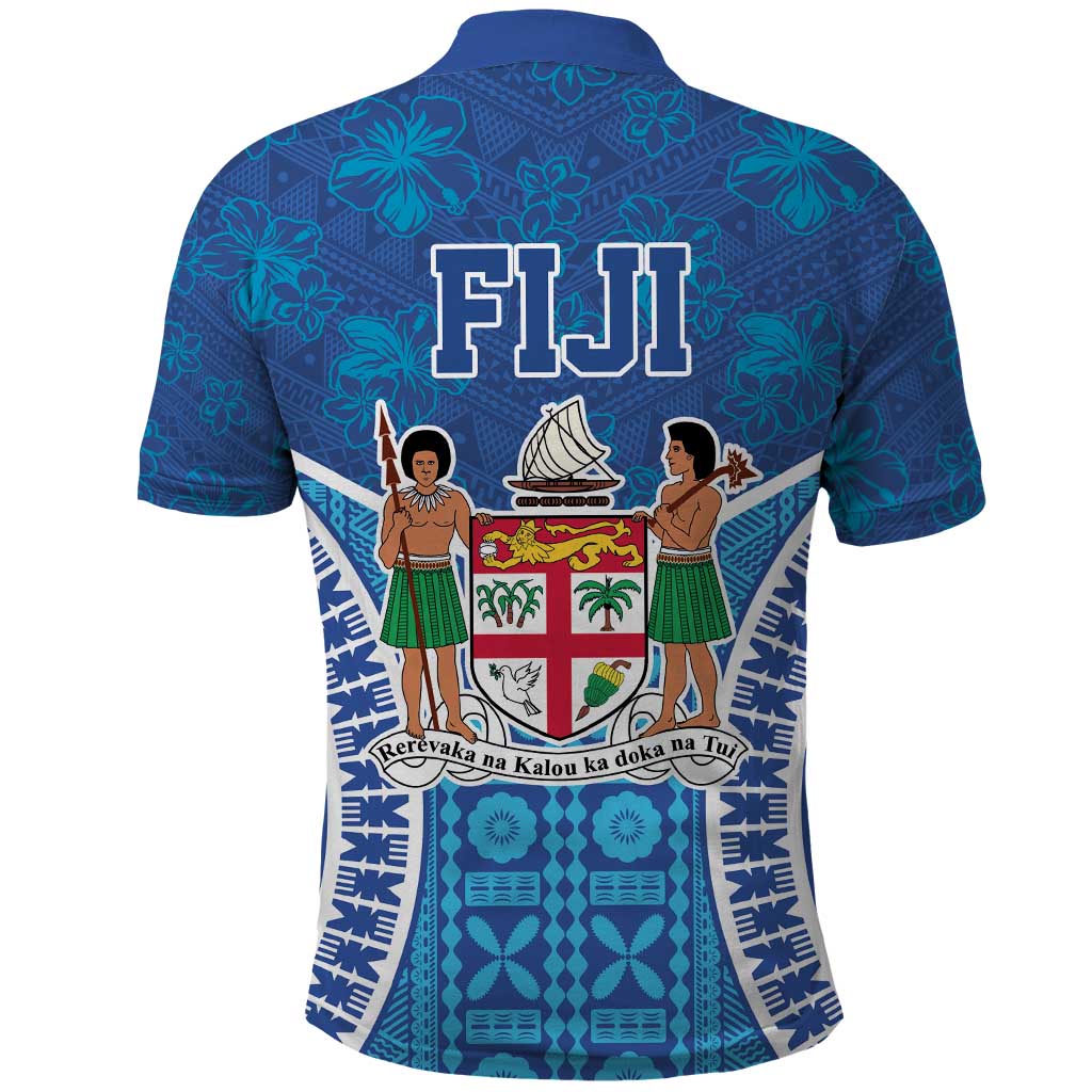 Fiji Day Polo Shirt Fijian Masi Tribal Hibiscus Tattoo and Tapa Pattern LT03 - Polynesian Pride