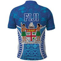 Fiji Day Polo Shirt Fijian Masi Tribal Hibiscus Tattoo and Tapa Pattern LT03 - Polynesian Pride