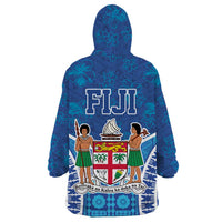 Fiji Day Wearable Blanket Hoodie Fijian Masi Tribal Hibiscus Tattoo and Tapa Pattern LT03 - Polynesian Pride
