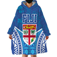 Fiji Day Wearable Blanket Hoodie Fijian Masi Tribal Hibiscus Tattoo and Tapa Pattern LT03 - Polynesian Pride