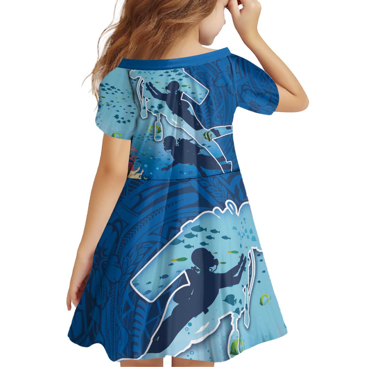 Polynesian Scuba Diving Family Matching Puletasi and Hawaiian Shirt Beauty Corals with Underwater and Polynesian Pattern LT03 - Polynesian Pride
