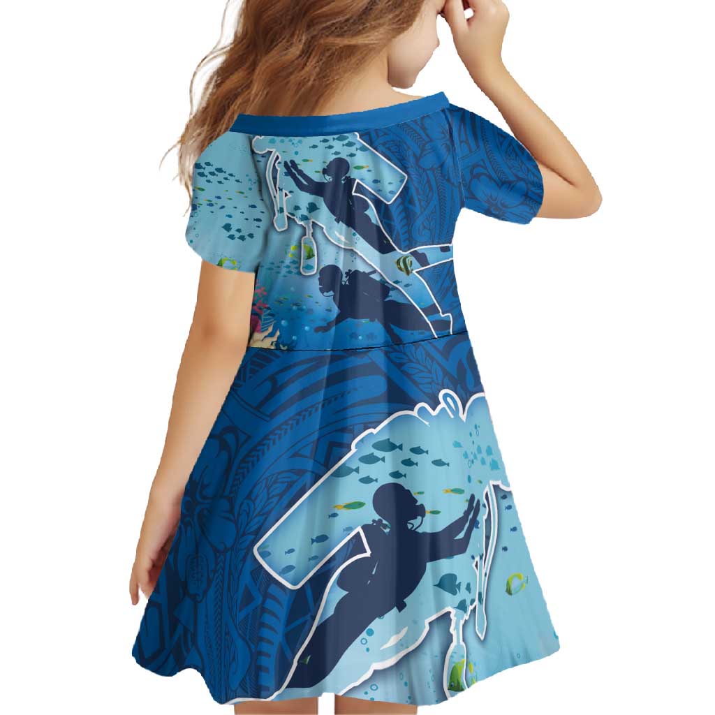 Polynesian Scuba Diving Family Matching Tank Maxi Dress and Hawaiian Shirt Beauty Corals with Underwater and Polynesian Pattern LT03 - Polynesian Pride