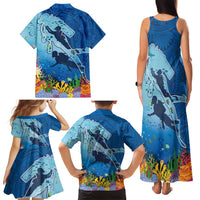 Polynesian Scuba Diving Family Matching Tank Maxi Dress and Hawaiian Shirt Beauty Corals with Underwater and Polynesian Pattern LT03 - Polynesian Pride