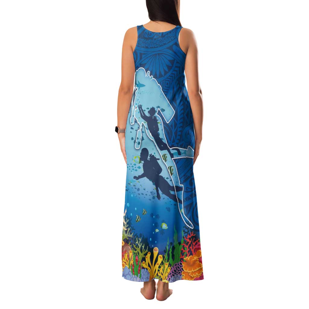 Polynesian Scuba Diving Family Matching Tank Maxi Dress and Hawaiian Shirt Beauty Corals with Underwater and Polynesian Pattern LT03 - Polynesian Pride