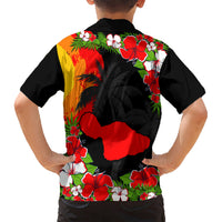 Hawaii Maui Island Kid Hawaiian Shirt Maui Map With Tropical Forest Sunset Vibe LT03 - Polynesian Pride