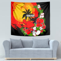 Custom Hawaii Maui Island Tapestry Maui Map With Tropical Forest Sunset Vibe LT03 - Polynesian Pride