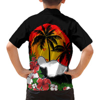 Hawaii Maui Island Kid Hawaiian Shirt Maui Map With Tropical Forest Vintage Style LT03 - Polynesian Pride