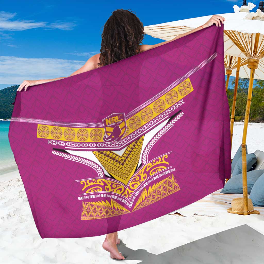 Rugby Niue Sarong Hiapo Tribal Heritage Tattoos Pink Color - Polynesian Pride