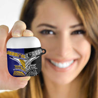 Rugby Niue and Aotearoa AirPods Case Hiapo with Maori Moko Tribal Heritage Tattoos LT03 - Polynesian Pride