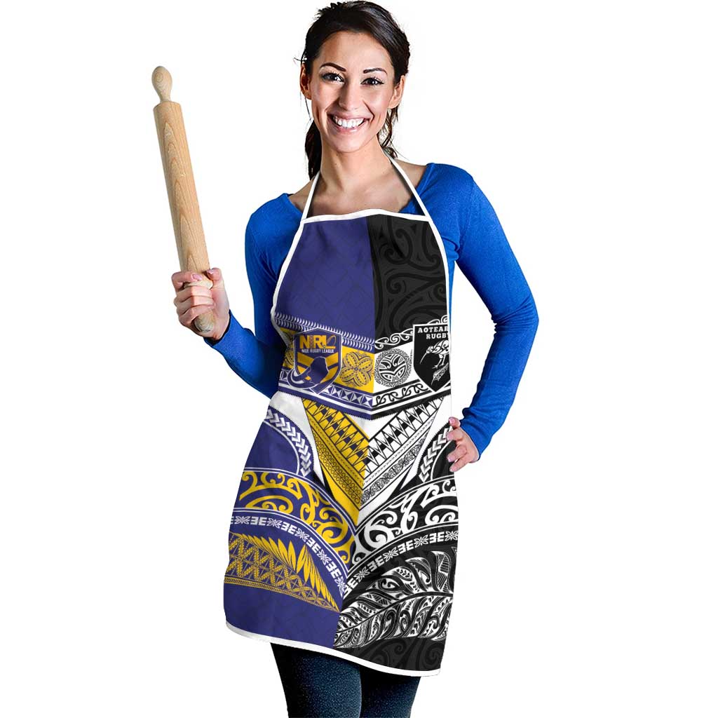 Rugby Niue and Aotearoa Apron Hiapo with Maori Moko Tribal Heritage Tattoos LT03 - Polynesian Pride
