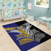 Rugby Niue and Aotearoa Area Rug Hiapo with Maori Moko Tribal Heritage Tattoos LT03 - Polynesian Pride