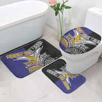Rugby Niue and Aotearoa Bathroom Set Hiapo with Maori Moko Tribal Heritage Tattoos LT03 - Polynesian Pride