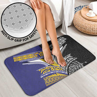 Rugby Niue and Aotearoa Bathroom Set Hiapo with Maori Moko Tribal Heritage Tattoos LT03 - Polynesian Pride