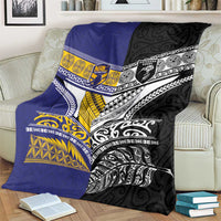 Rugby Niue and Aotearoa Blanket Hiapo with Maori Moko Tribal Heritage Tattoos LT03 - Polynesian Pride