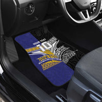 Custom Rugby Niue and Aotearoa Car Mats Hiapo with Maori Moko Tribal Heritage Tattoos LT03 - Polynesian Pride