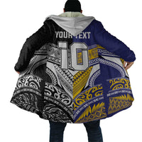 Custom Rugby Niue and Aotearoa Cloak Hiapo with Maori Moko Tribal Heritage Tattoos LT03 - Polynesian Pride