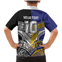 Custom Rugby Niue and Aotearoa Family Matching Mermaid Dress and Hawaiian Shirt Hiapo with Maori Moko Tribal Heritage Tattoos LT03 - Polynesian Pride