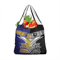 Rugby Niue and Aotearoa Grocery Bag Hiapo with Maori Moko Tribal Heritage Tattoos LT03 1-pack One Size Black - Polynesian Pride
