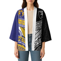 Custom Rugby Niue and Aotearoa Kimono Hiapo with Maori Moko Tribal Heritage Tattoos LT03 - Polynesian Pride