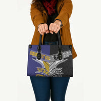 Rugby Niue and Aotearoa Leather Bag Hiapo with Maori Moko Tribal Heritage Tattoos LT03 - Polynesian Pride