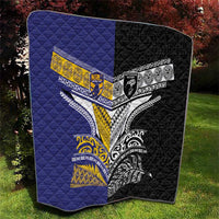 Rugby Niue and Aotearoa Quilt Hiapo with Maori Moko Tribal Heritage Tattoos LT03 - Polynesian Pride