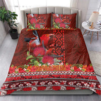 Hawaii KaUla Wena Iiwi Bedding Set With Tropical Plants and 'Ohi'a lehua Kakau Art Tattoo LT03 - Polynesian Pride
