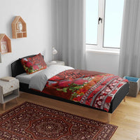 Hawaii KaUla Wena Iiwi Bedding Set With Tropical Plants and 'Ohi'a lehua Kakau Art Tattoo LT03 - Polynesian Pride