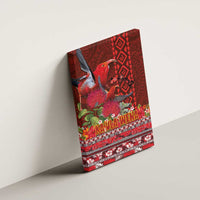 Hawaii KaUla Wena Iiwi Canvas Wall Art With Tropical Plants and 'Ohi'a lehua Kakau Art Tattoo LT03 - Polynesian Pride