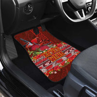 Hawaii KaUla Wena Iiwi Car Mats With Tropical Plants and 'Ohi'a lehua Kakau Art Tattoo LT03 - Polynesian Pride