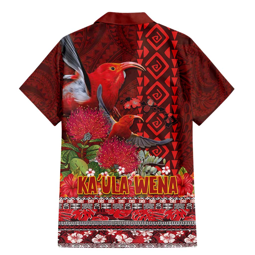 Hawaii KaUla Wena Iiwi Family Matching Mermaid Dress and Hawaiian Shirt With Tropical Plants and 'Ohi'a lehua Kakau Art Tattoo LT03 - Polynesian Pride