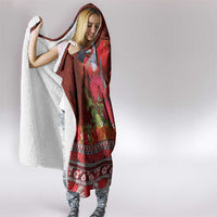Hawaii KaUla Wena Iiwi Hooded Blanket With Tropical Plants and 'Ohi'a lehua Kakau Art Tattoo LT03 - Polynesian Pride