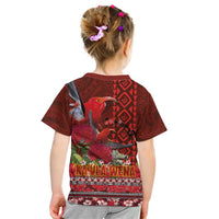 Hawaii KaUla Wena Iiwi Kid T Shirt With Tropical Plants and 'Ohi'a lehua Kakau Art Tattoo LT03 - Polynesian Pride