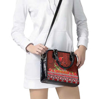 Hawaii KaUla Wena Iiwi Shoulder Handbag With Tropical Plants and 'Ohi'a lehua Kakau Art Tattoo LT03 - Polynesian Pride