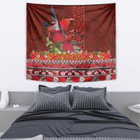 Hawaii KaUla Wena Iiwi Tapestry With Tropical Plants and 'Ohi'a lehua Kakau Art Tattoo LT03 - Polynesian Pride